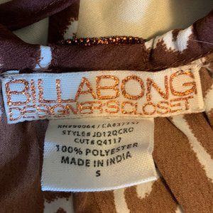 Billabong Designer's Closet Dress, Brown, Size S